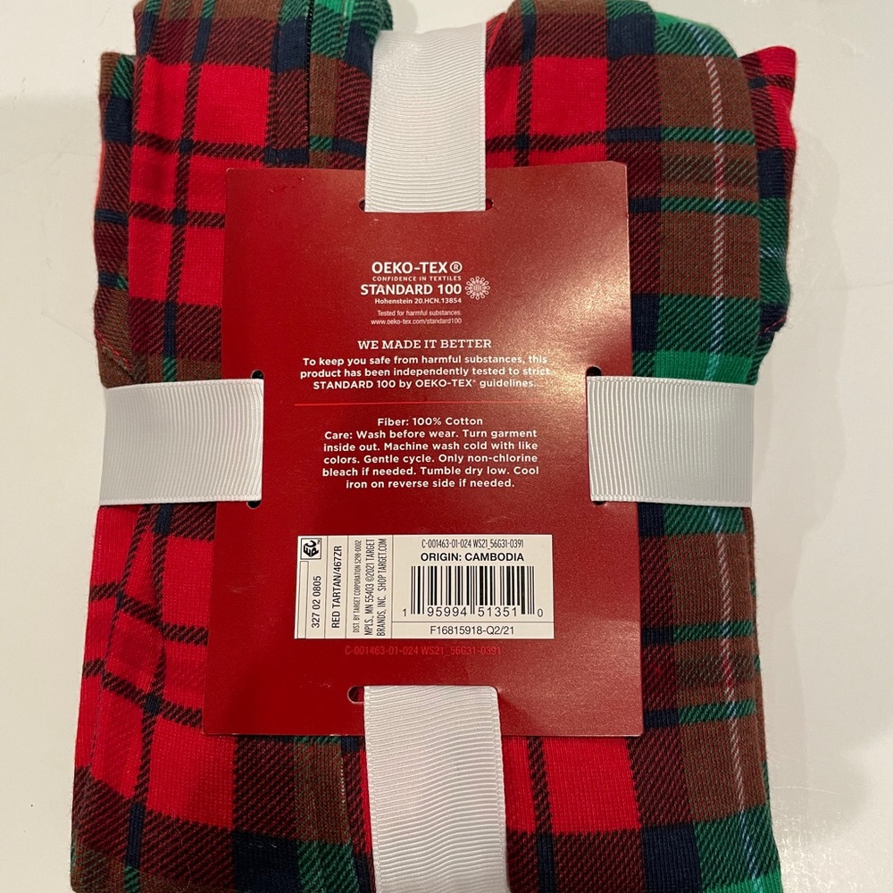 NEW! Wondershop Baby holiday tartan plaid flannel matching family footed pajama - Picture 6 of 6